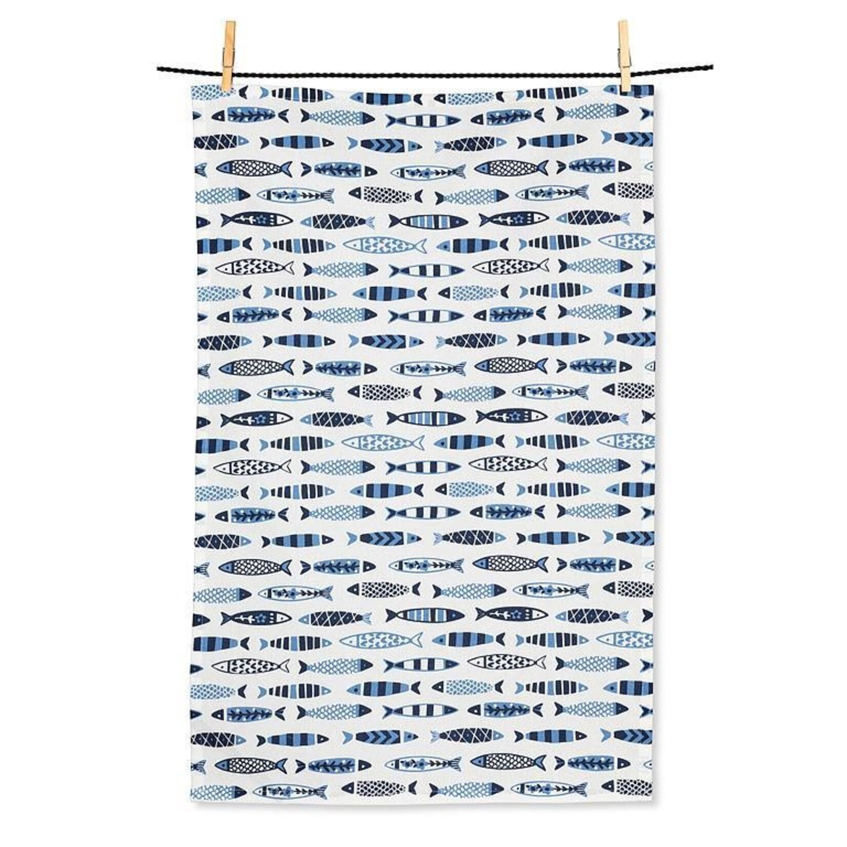 ABBOTT ABBOTT Swimming Fish Dishcloth & Kitchen Towel Set