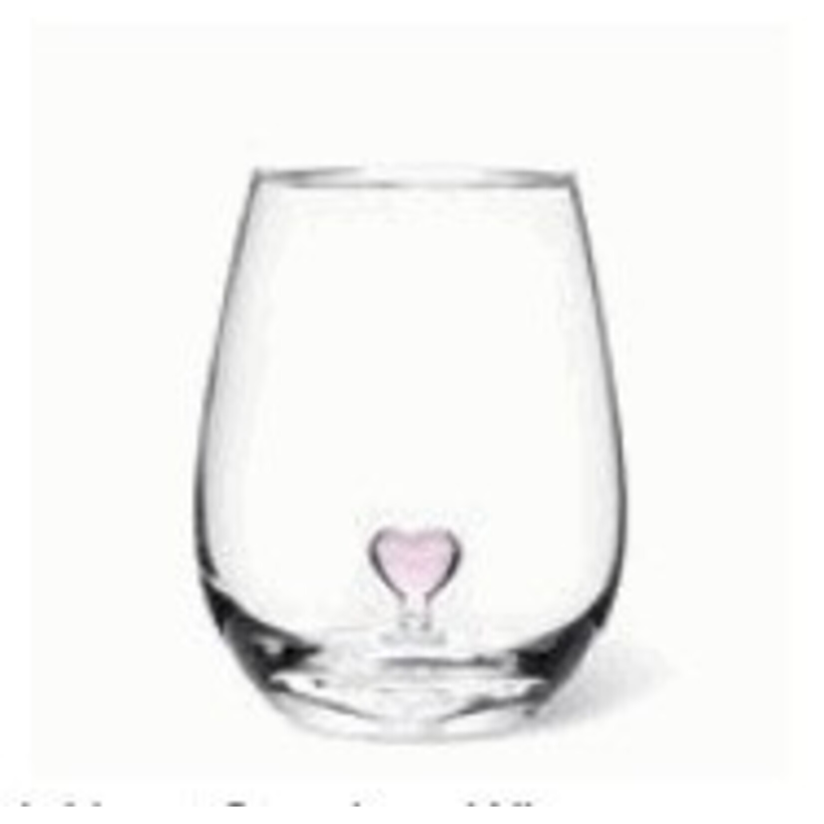ABBOTT ABBOTT Pink Heart Stemless Wine Glass 20oz