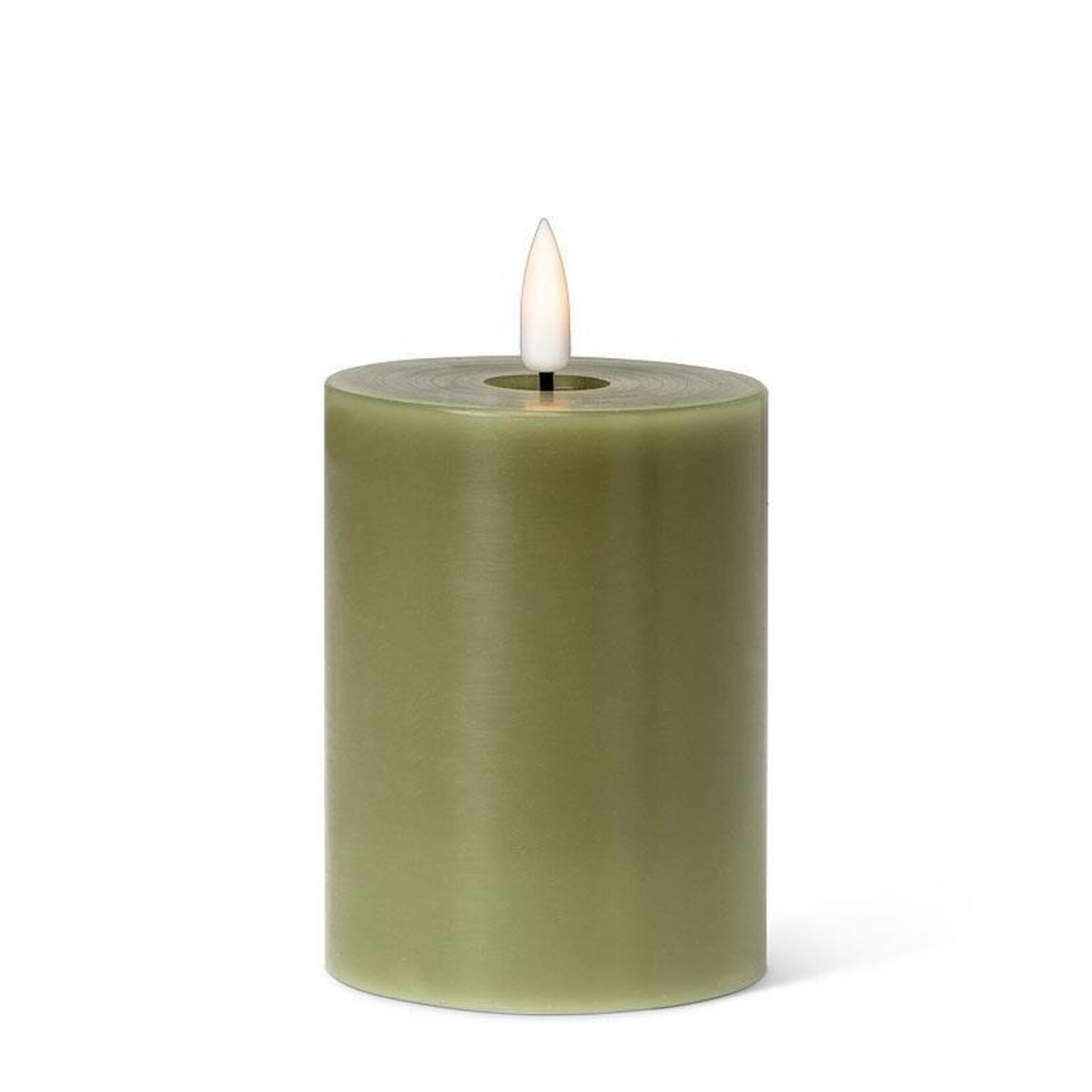 ABBOTT ABBOTT Green LED Pillar Candle 3x4"H