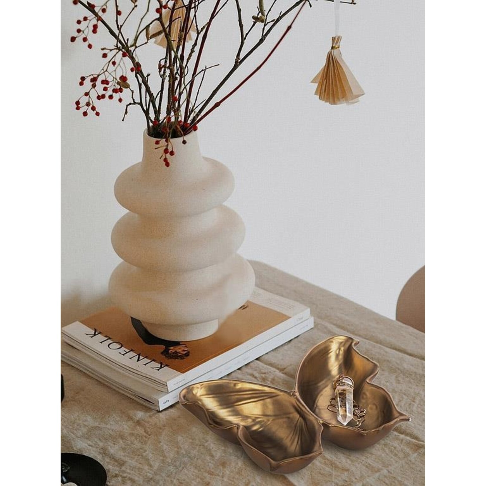 ABBOTT ABBOTT Deep Butterfly Dish - Gold