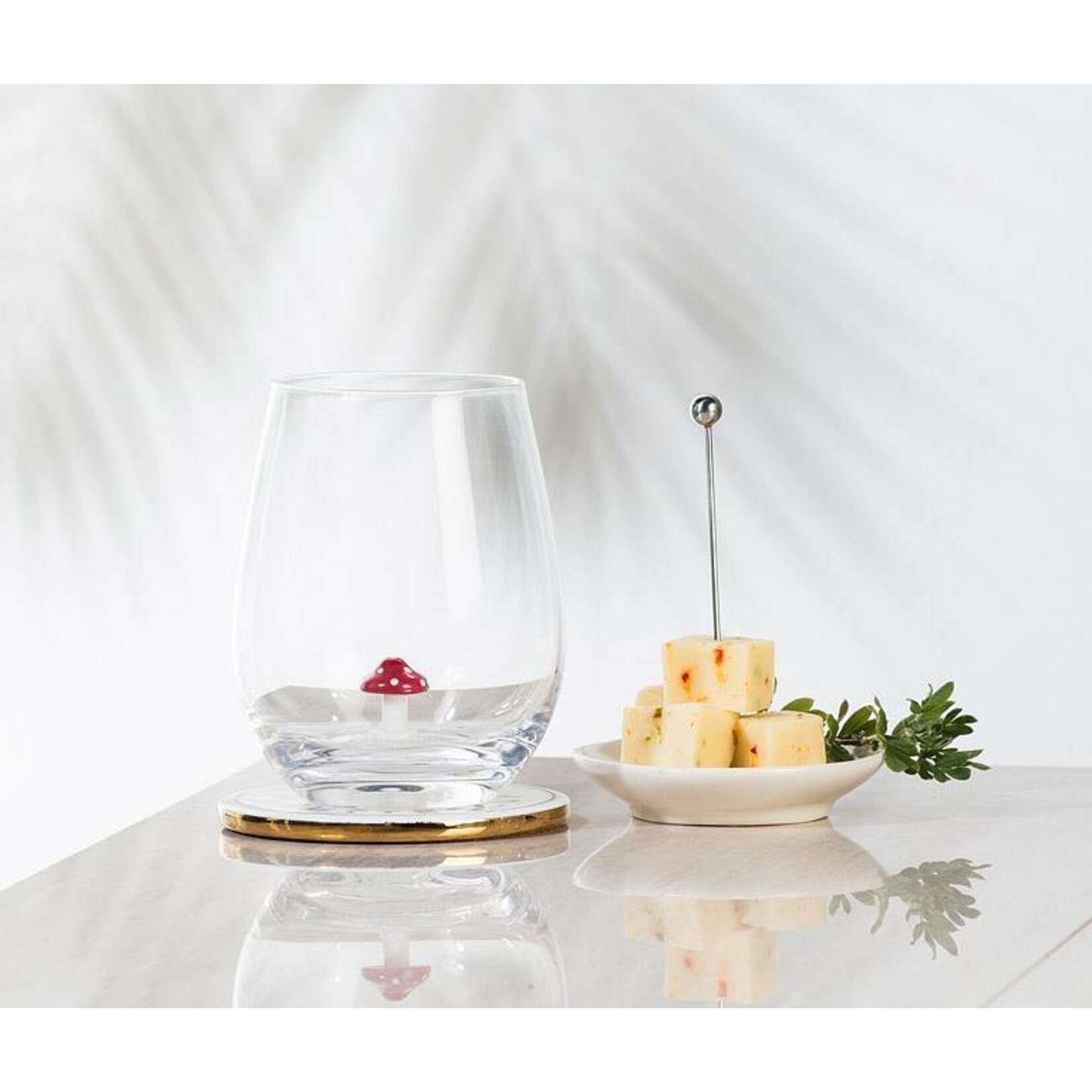 ABBOTT ABBOTT Stemless Wine Glass With Mushroom