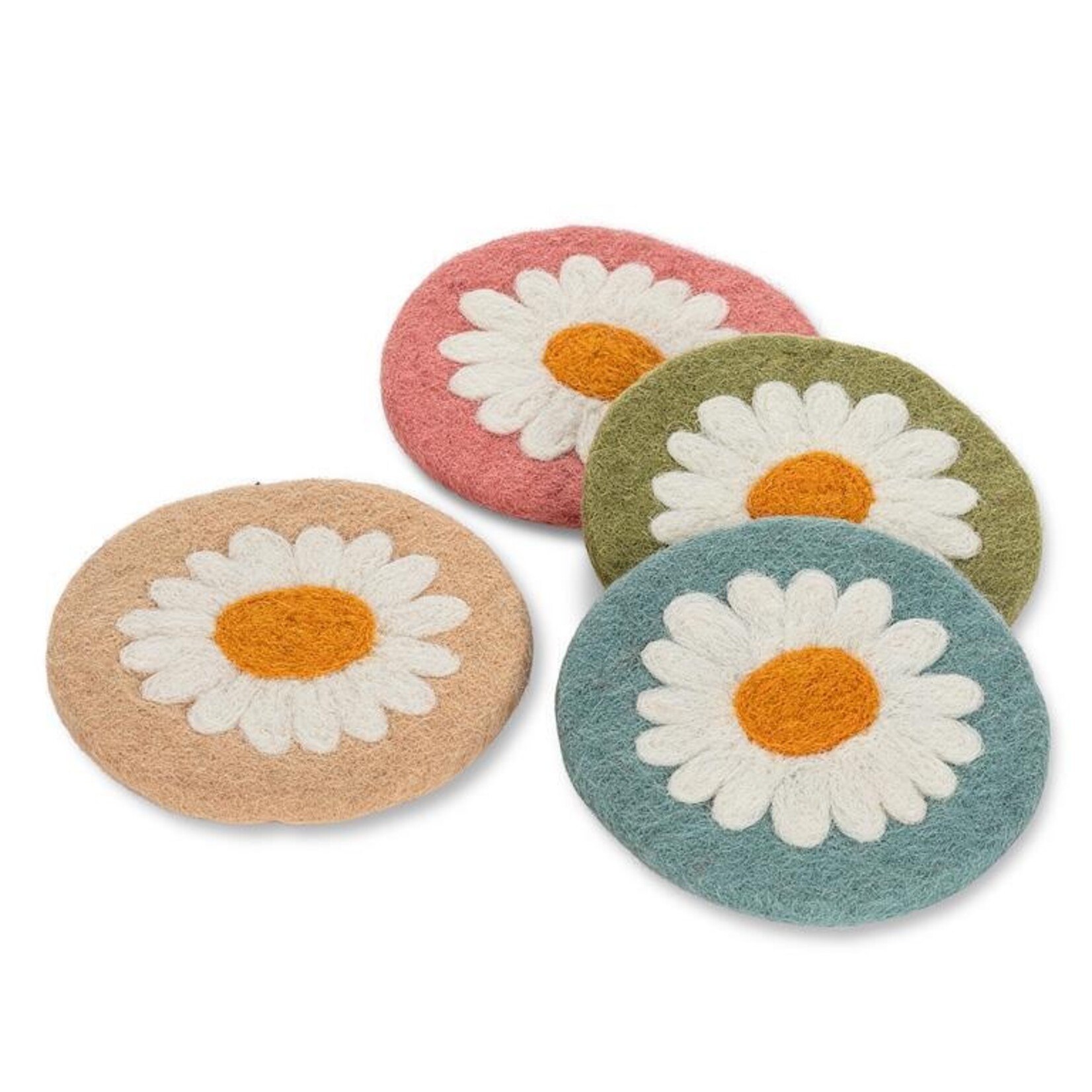 ABBOTT ABBOTT Daisy Coasters 4"D - s/4