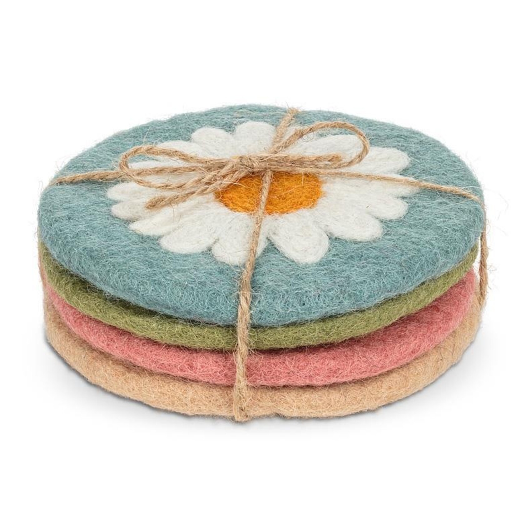 ABBOTT ABBOTT Daisy Coasters 4"D - s/4