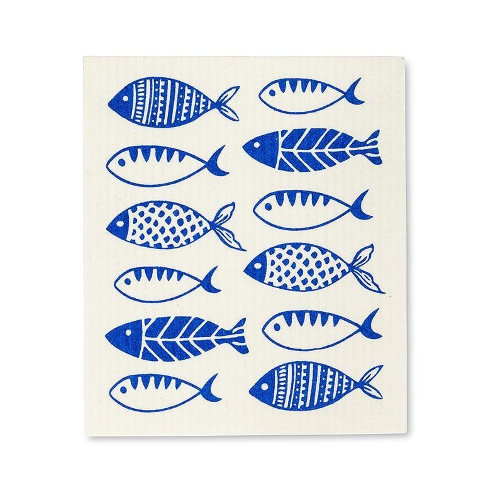 ABBOTT ABBOTT Swedish Dishcloth S/2 - Simple Blue Fish