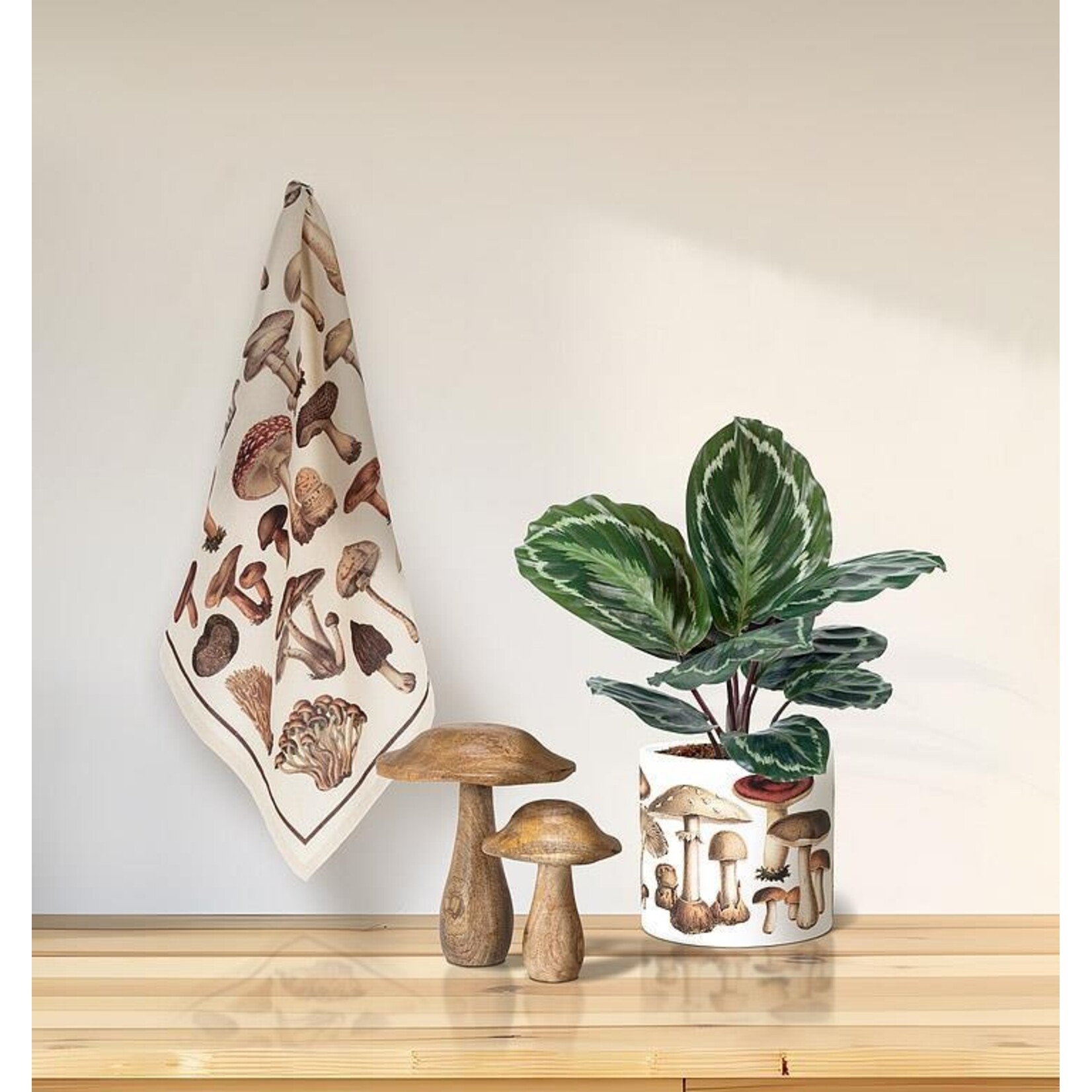 ABBOTT ABBOTT Tea Towel - Natural Mushrooms