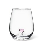 ABBOTT ABBOTT Pink Heart Stemless Wine Glass 20oz
