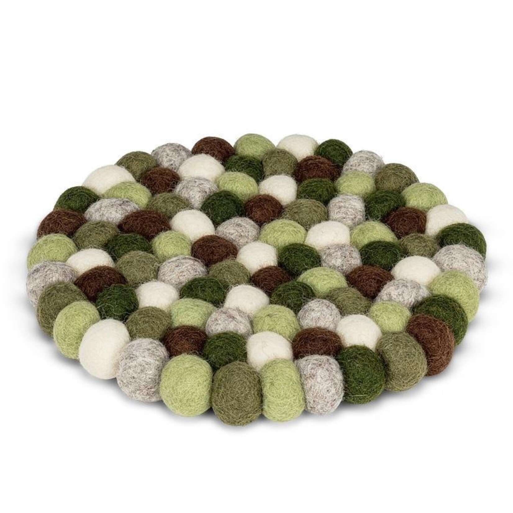 ABBOTT ABBOTT Felt Ball Trivet - Green