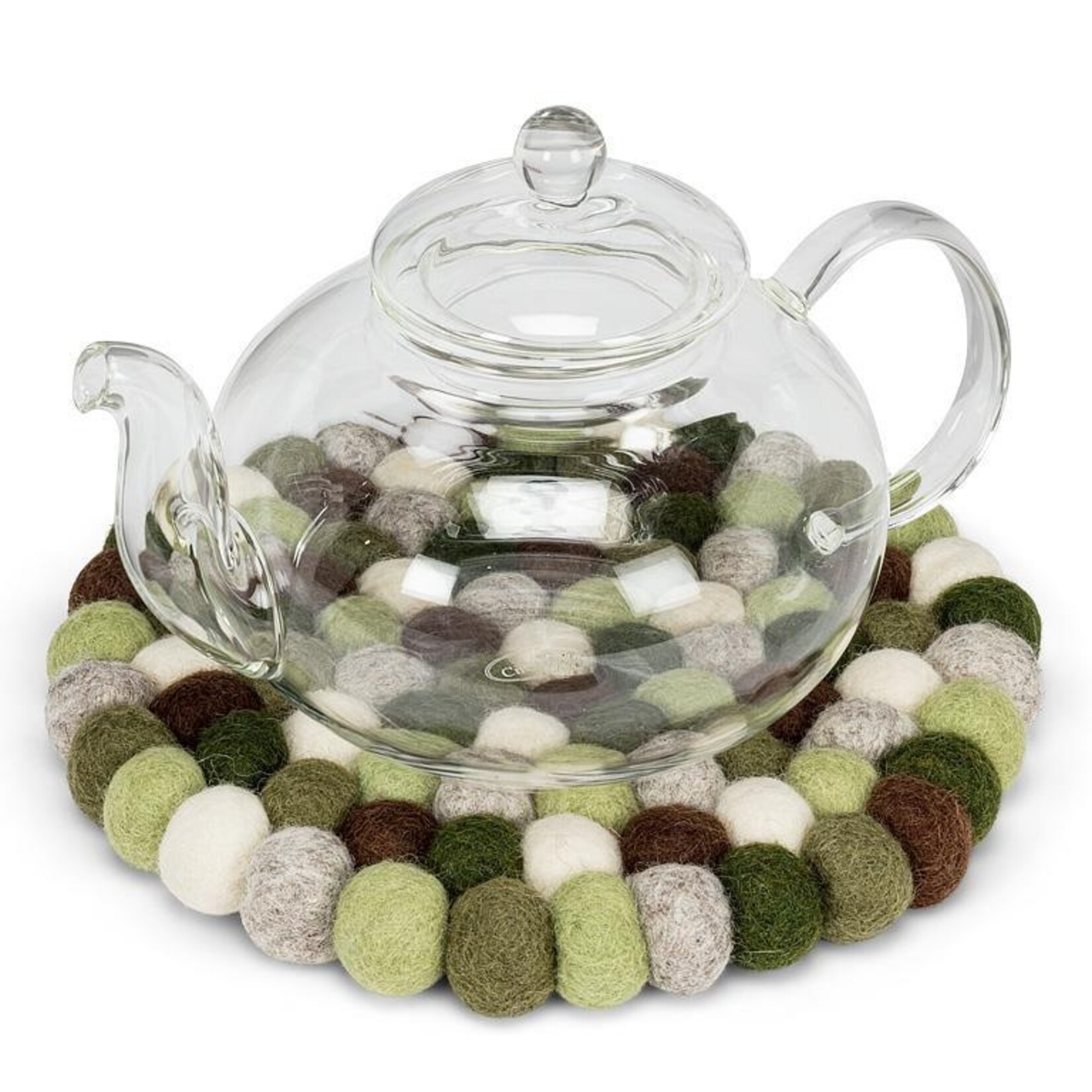 ABBOTT ABBOTT Felt Ball Trivet - Green
