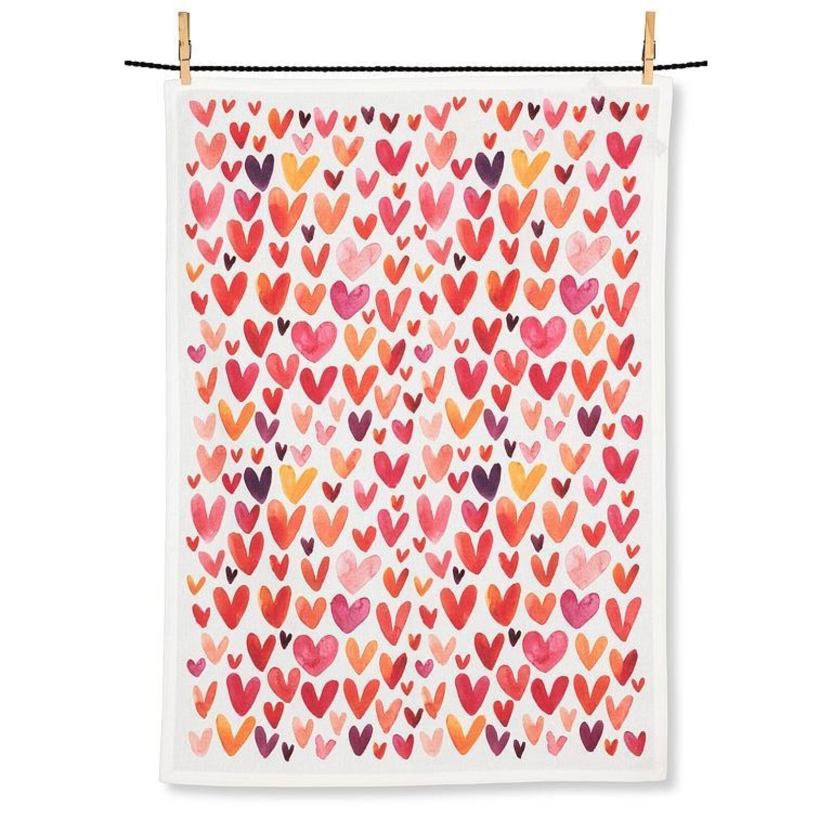 ABBOTT ABBOTT Colorful Hearts Kitchen Towel