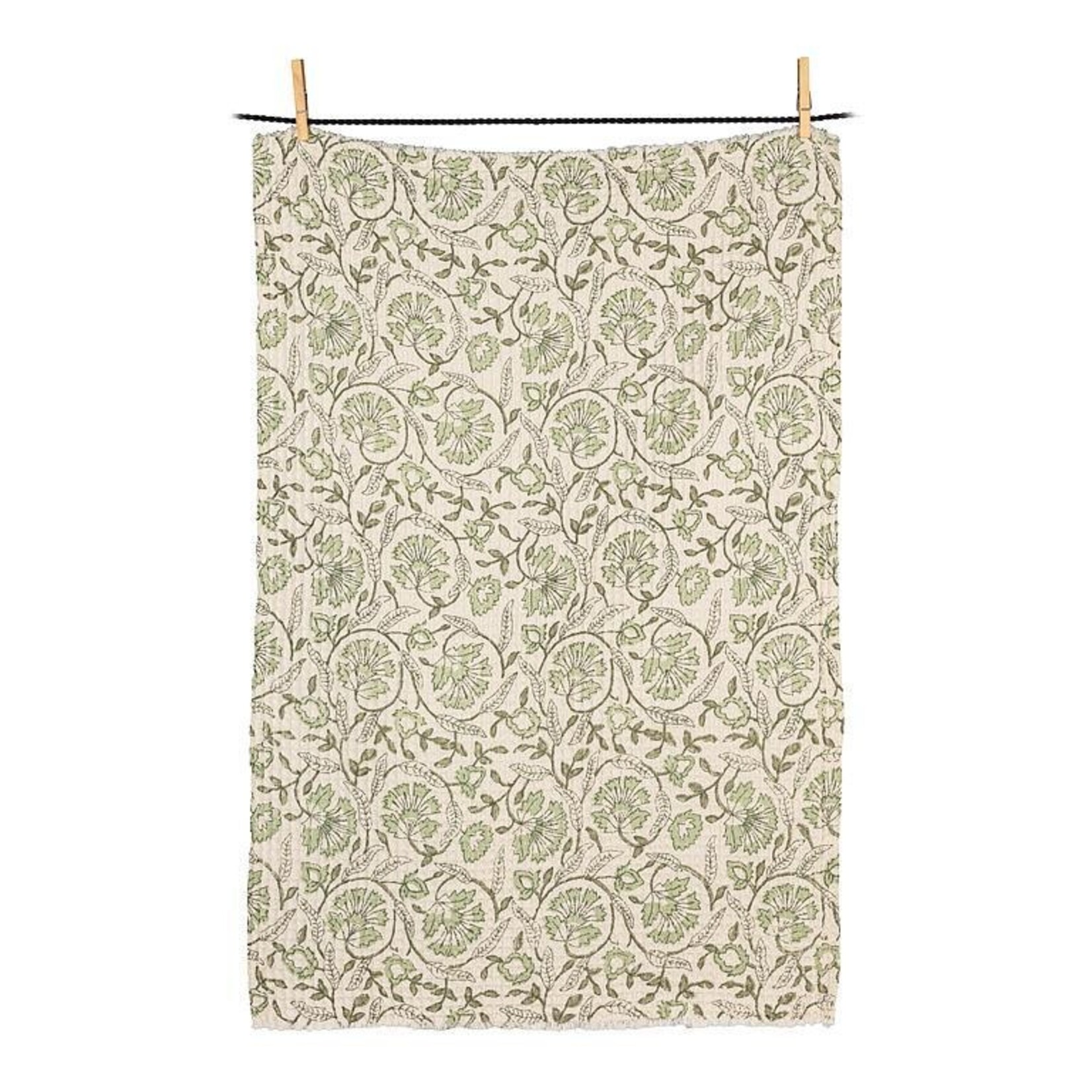 ABBOTT ABBOTT Green Floral Kitchen Towel