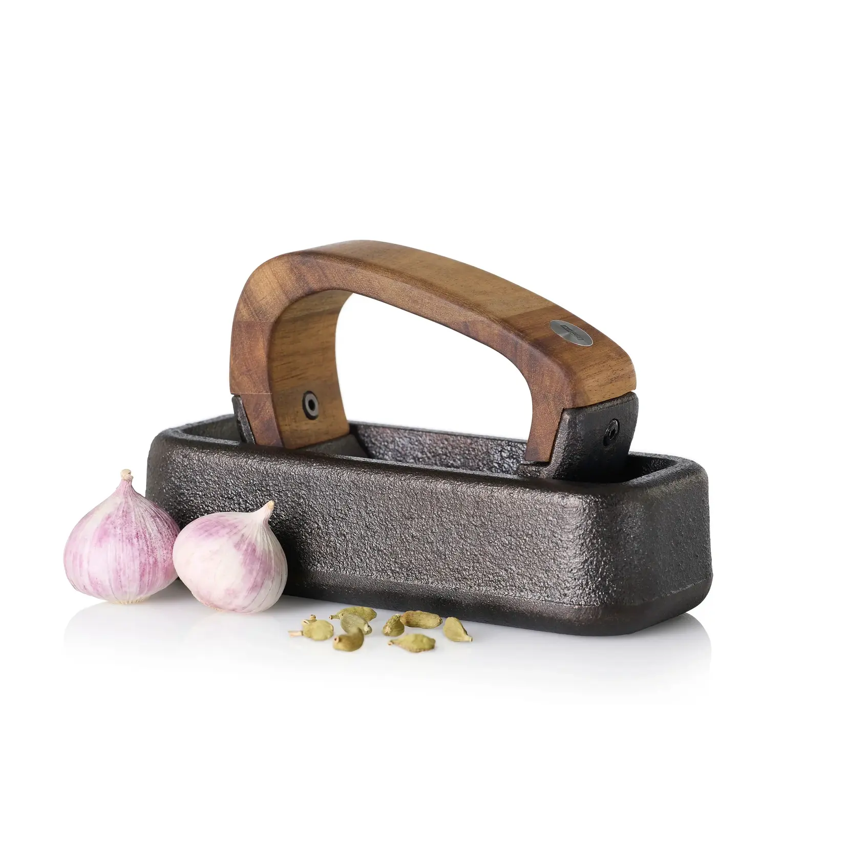 ADHOC ADHOC Rocca Rocking Mortar - Cast Iron/Acacia Wood