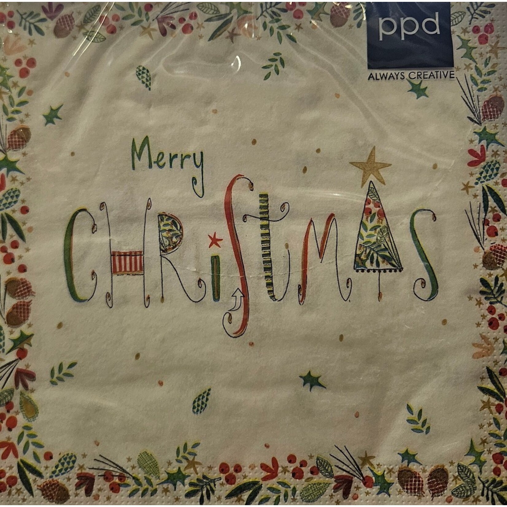 PAPER PRODUCTS DESIGN PPD Lunch Napkin - Christmas Greetings
