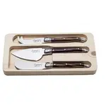 CDN LAGUIOLE Premium - 3 Piece Cheese Blades Brown Handle