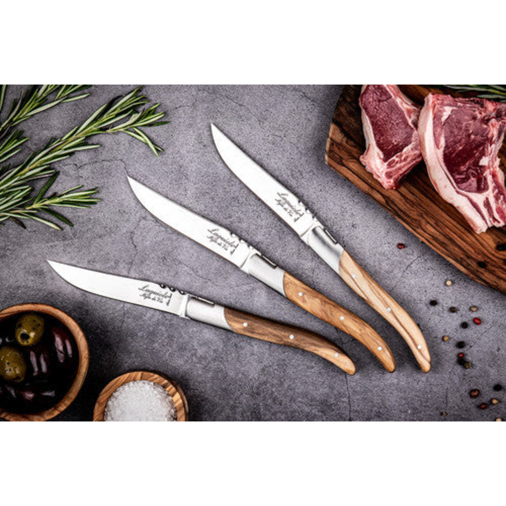 CDN LAGUIOLE Luxury Line Steak Knife - Olive