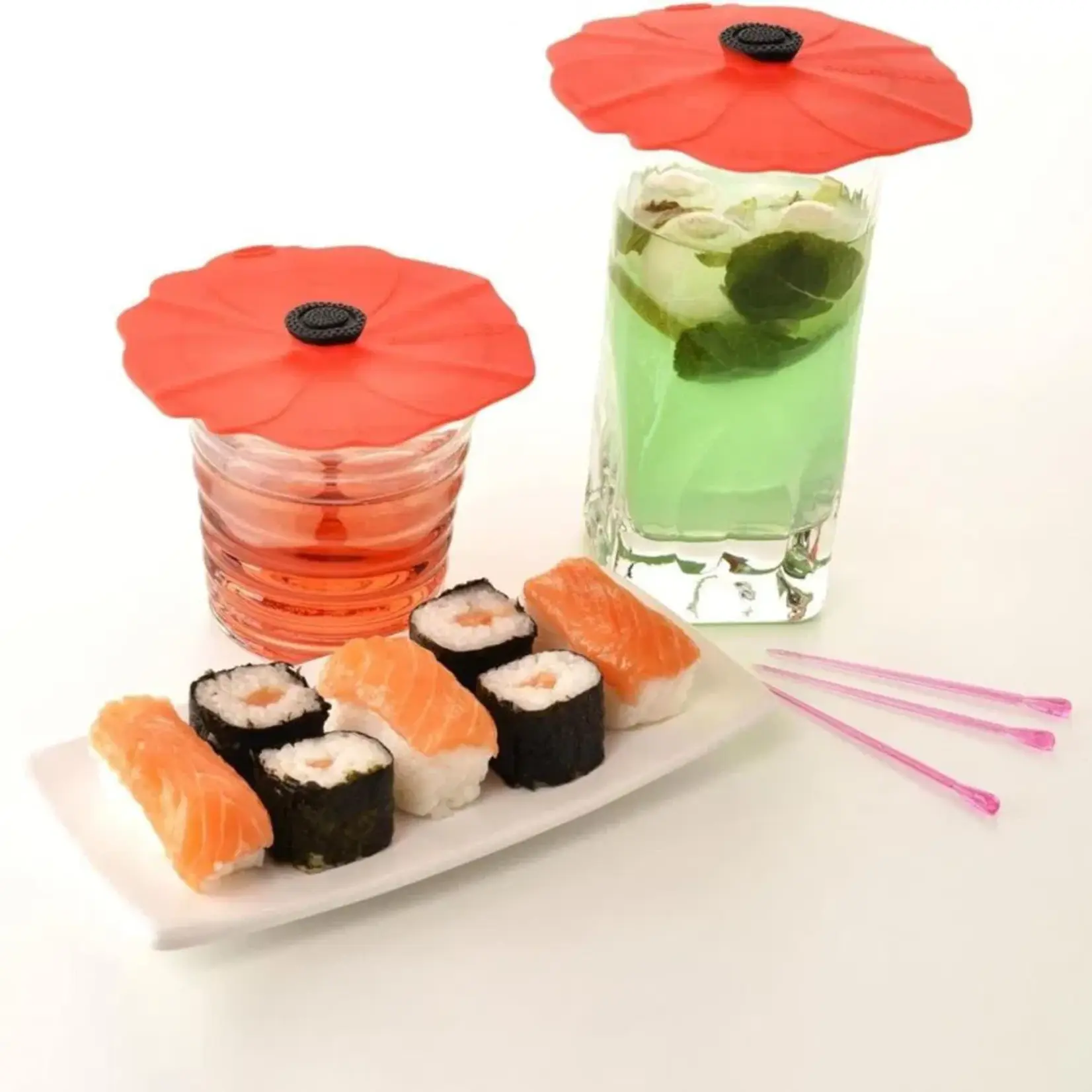 CHARLES VIANCIN CHARLES VIANCIN Floral Silicone Lids Small S/2