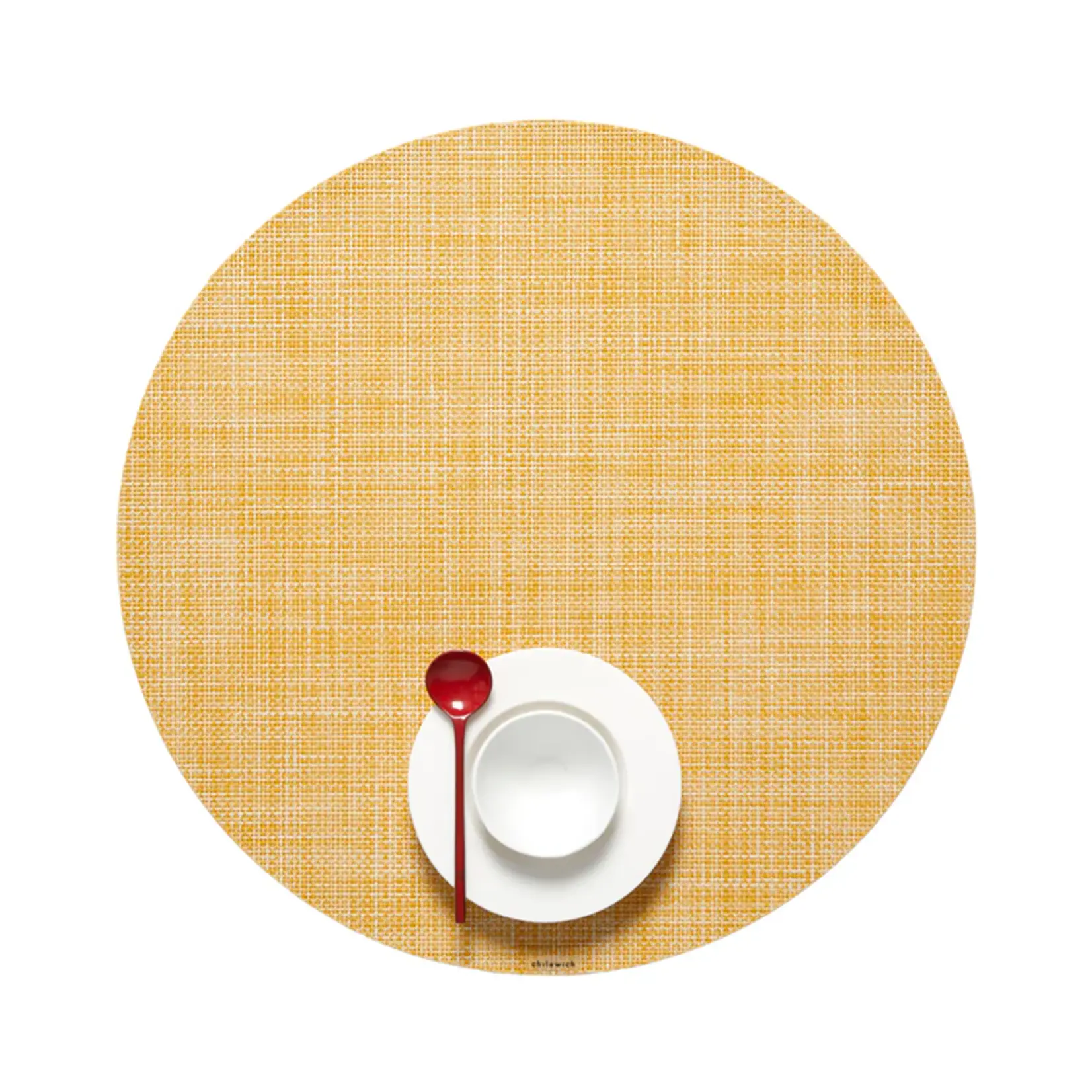 CHILEWICH CHILEWICH MiniBasket Placemat 15 Round Ochre