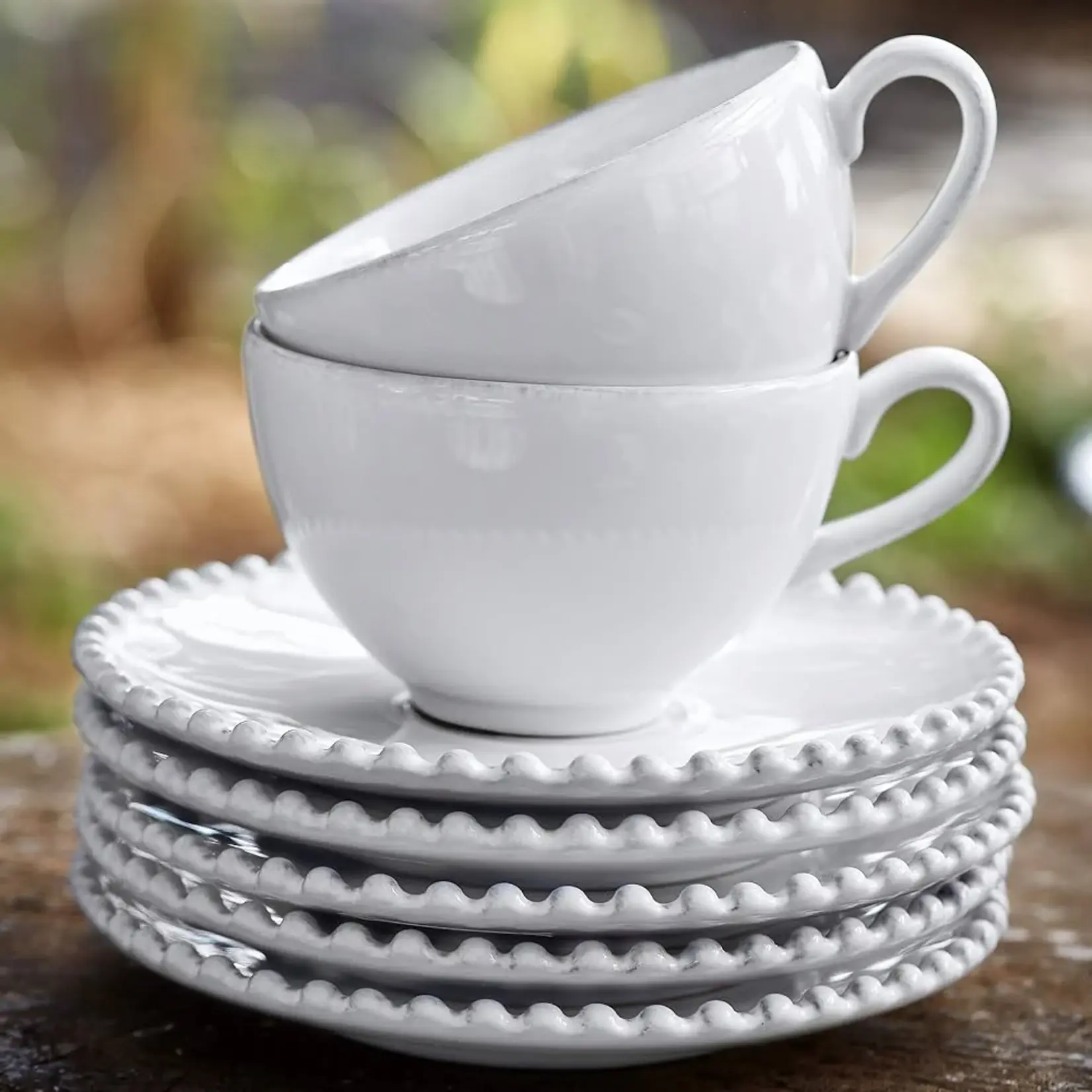 COSTA NOVA COSTA NOVA Pearl Tea Cup & Saucer - White