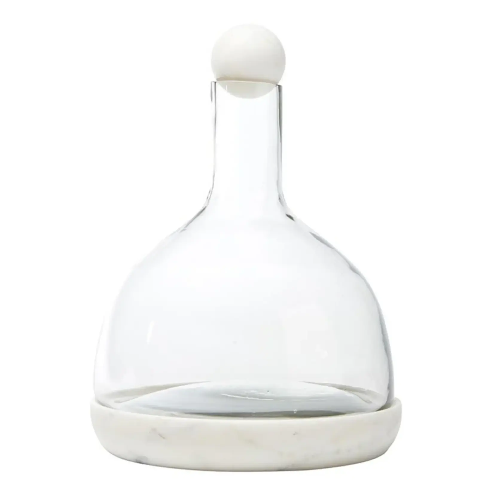 CREATIVE BRANDS CREATIVE BRANDS Marble & Glass Wine Carafe - White