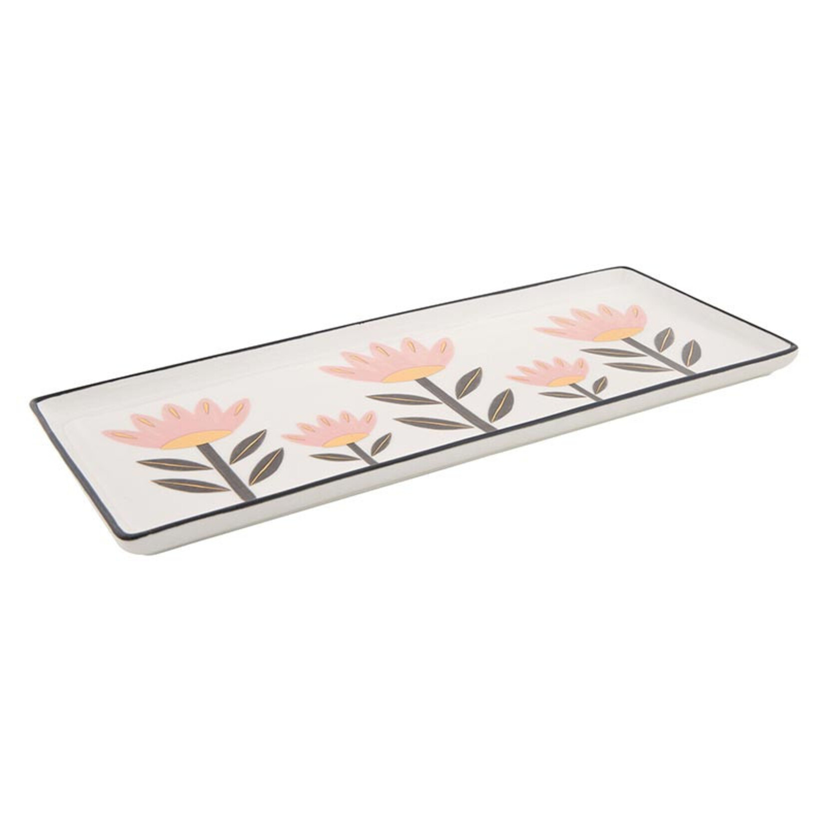 CREATIVE BRANDS CREATIVE BRANDS Ceramic Tray - Flowers