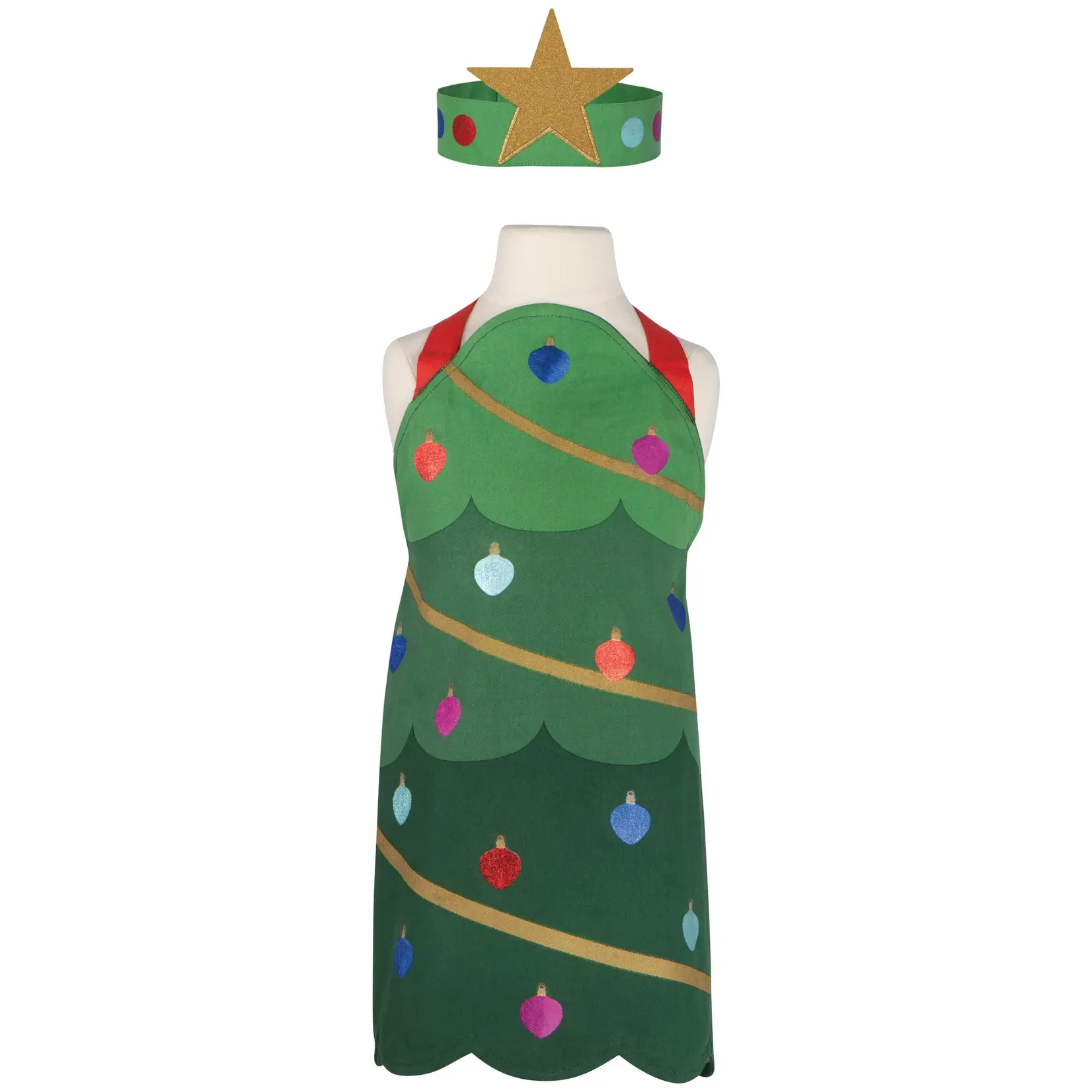 DANICA DANICA Child's Apron and Hat Set - Xmas Tree Christmas Daydream