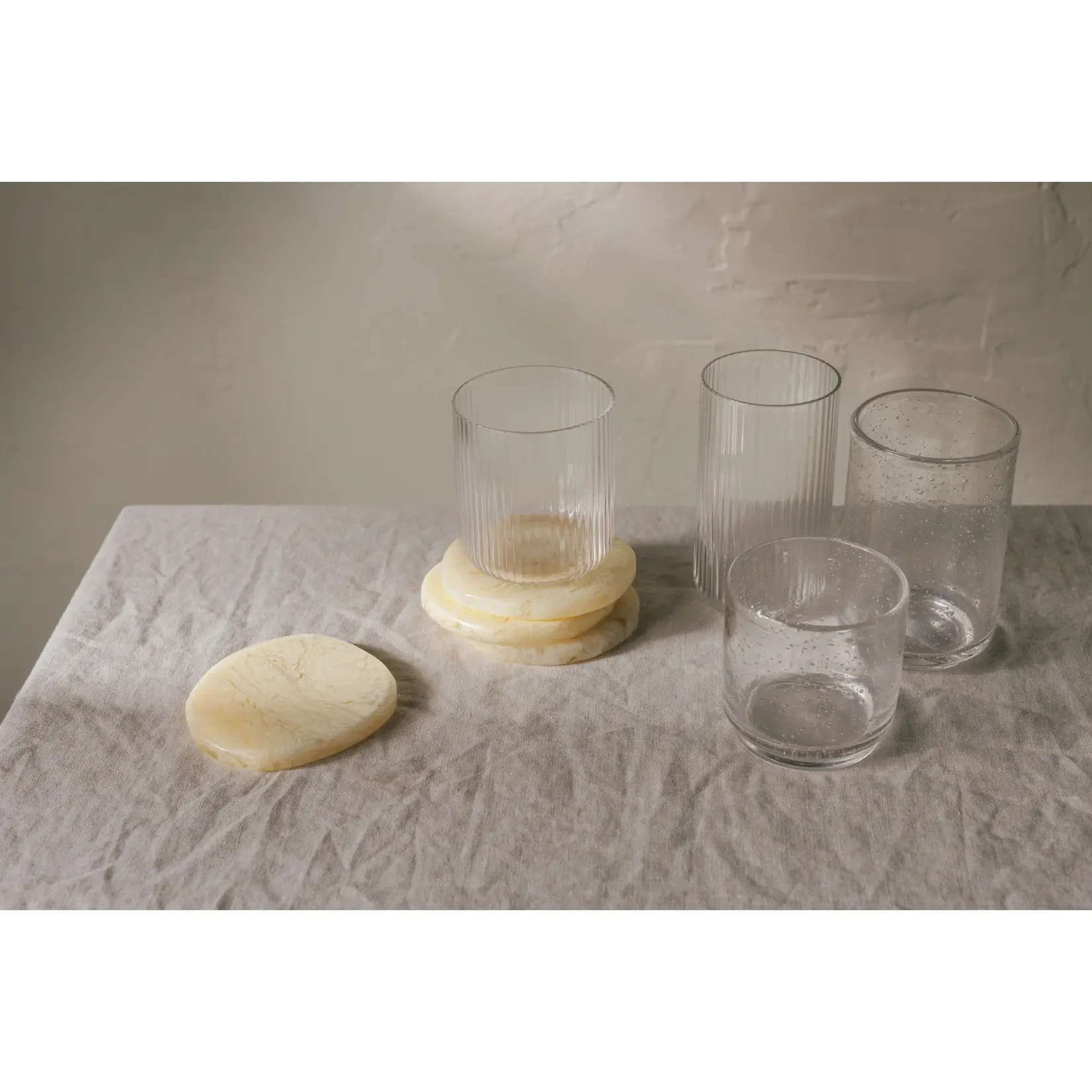 DANICA DANICA Resin Coasters S/4 - Ivory