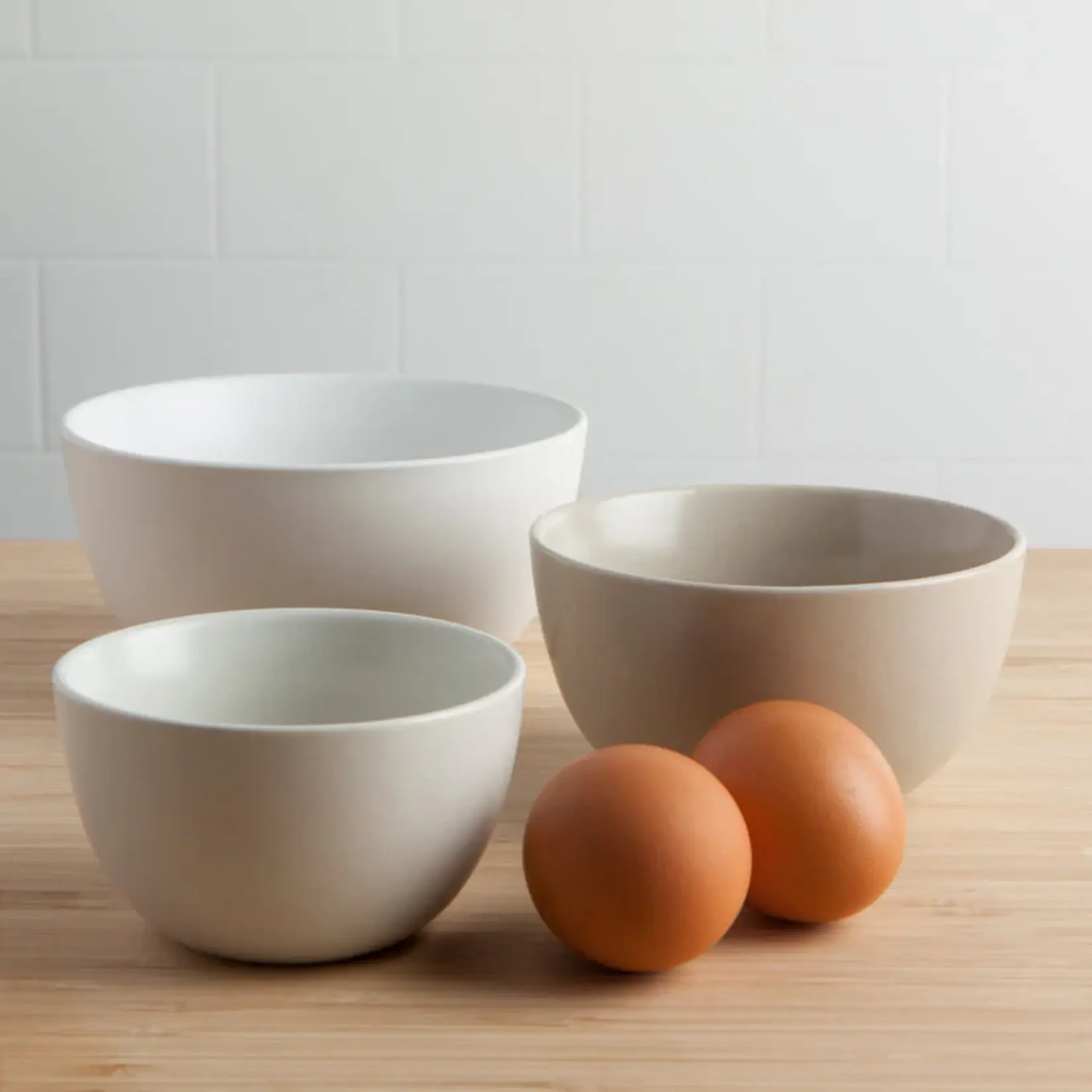 DANICA DANICA Prep Bowl Set Matte White set of 3