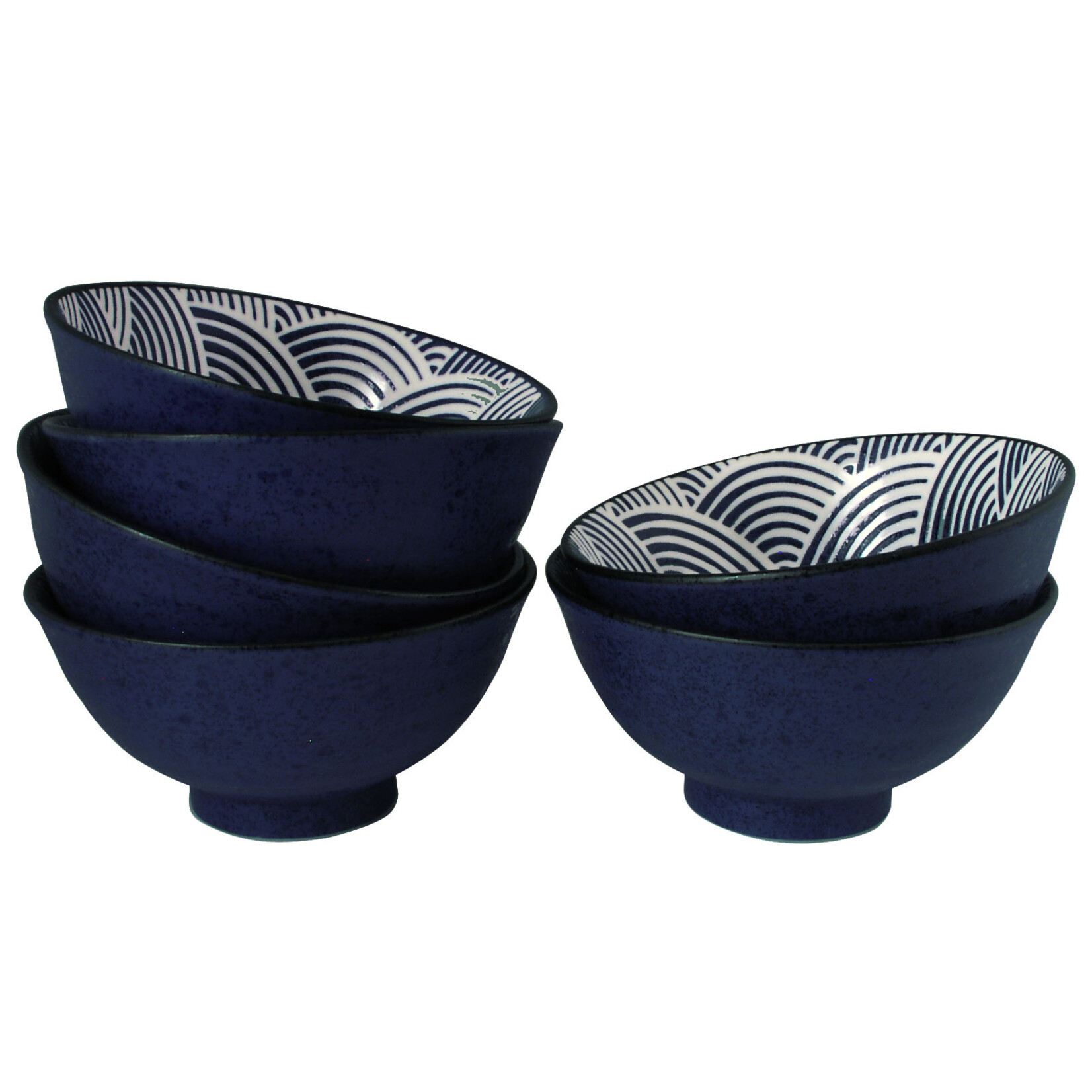 EMF EMF Japanese Porcelain Bowl 6 piece set - Wave