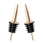 FINAL TOUCH FINAL TOUCH Liquor Bottle Pourers S/2- Brass