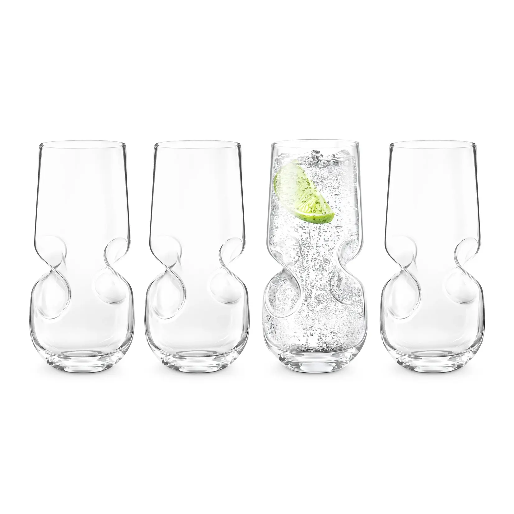 FINAL TOUCH FINAL TOUCH Bubbles/Seltzer Bubbly Beverage Glasses S/4- 17oz