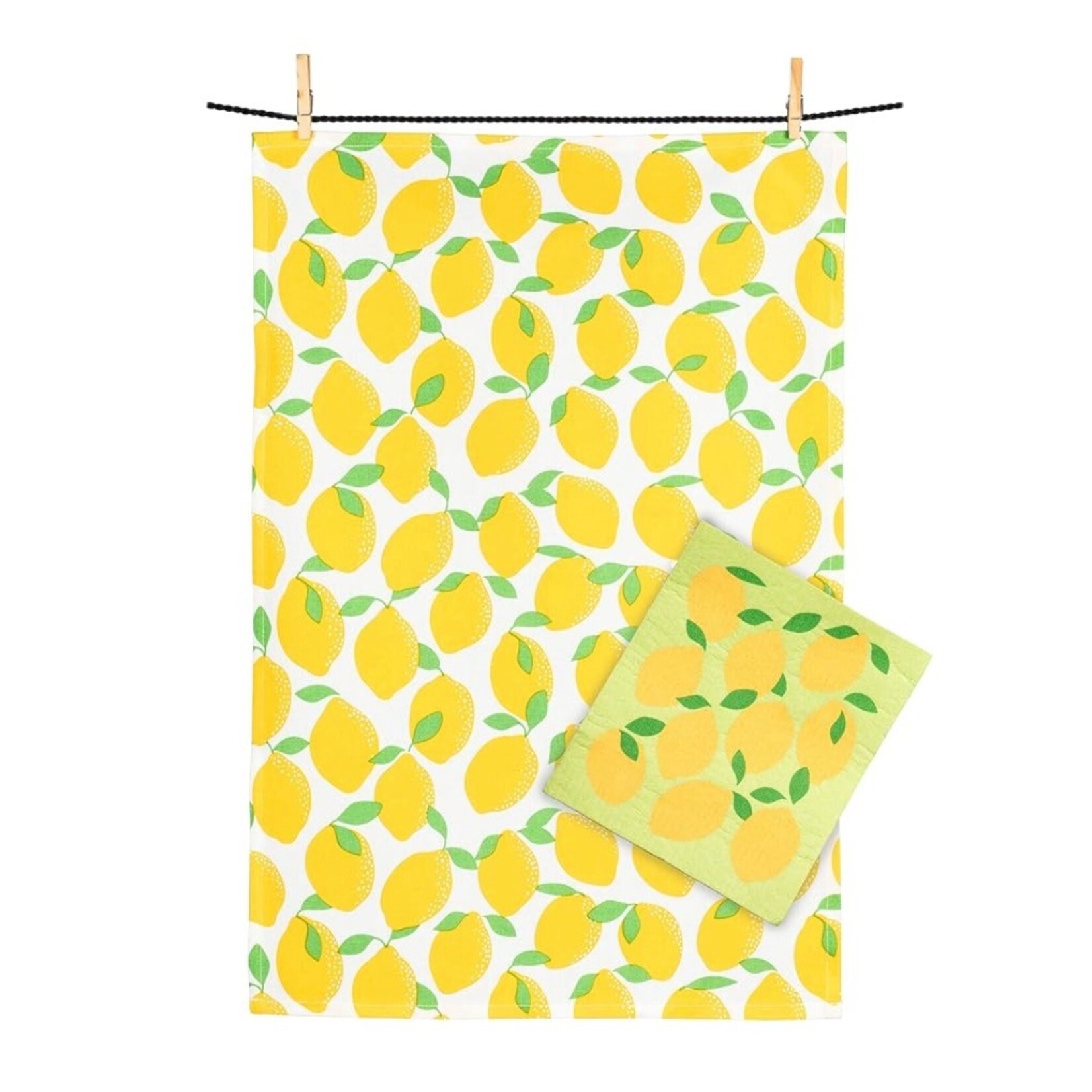 ABBOTT ABBOTT Tea Towel & Dish Cloth Set - Lemons
