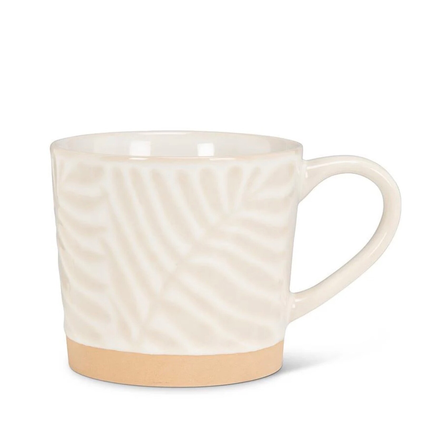 ABBOTT ABBOTT Ecru Mug - Tropical Leaf 3.5''