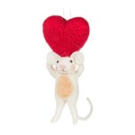 ABBOTT ABBOTT Mouse with Big Heart Ornament