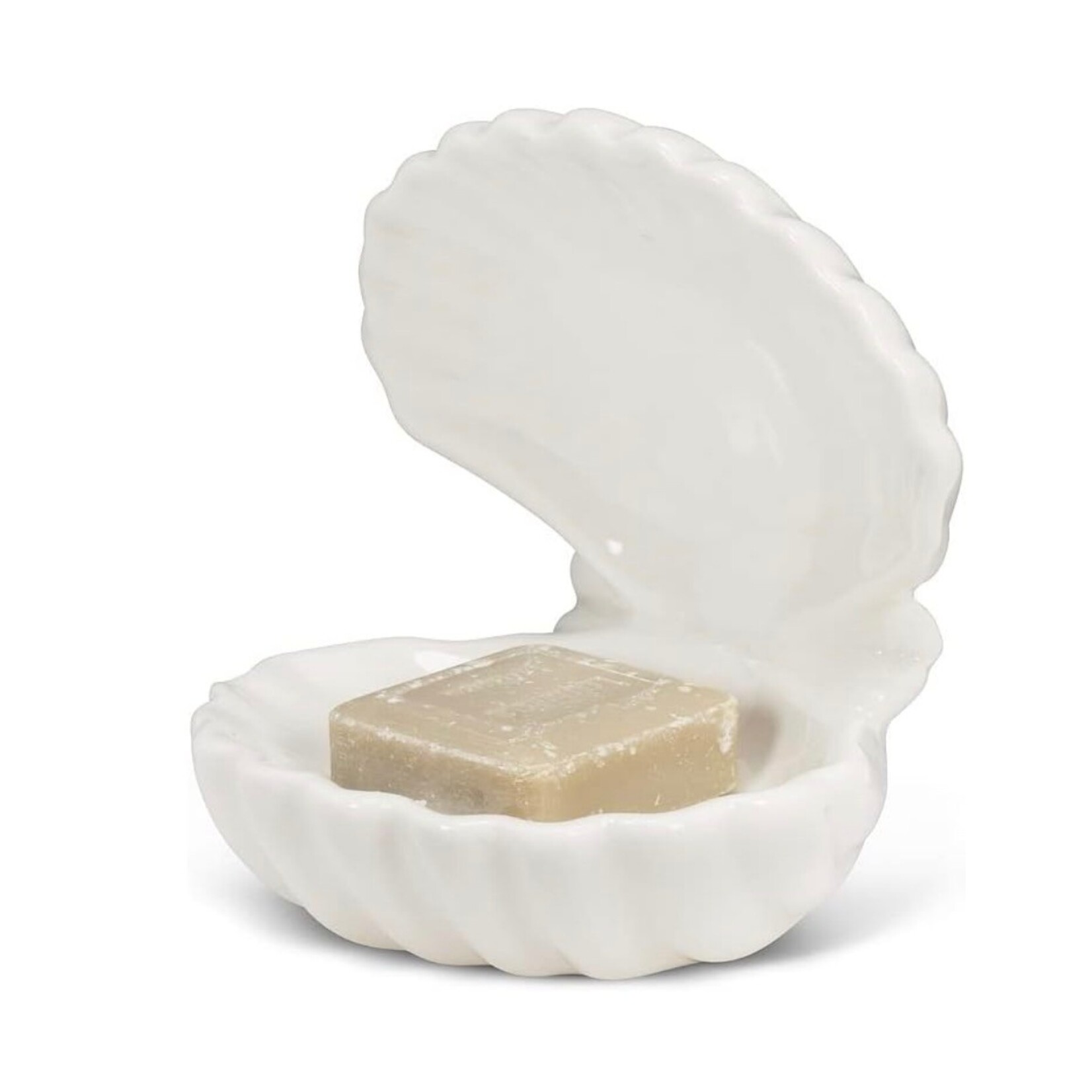 ABBOTT ABBOTT Double Clam Shell Dish - White 3.5''