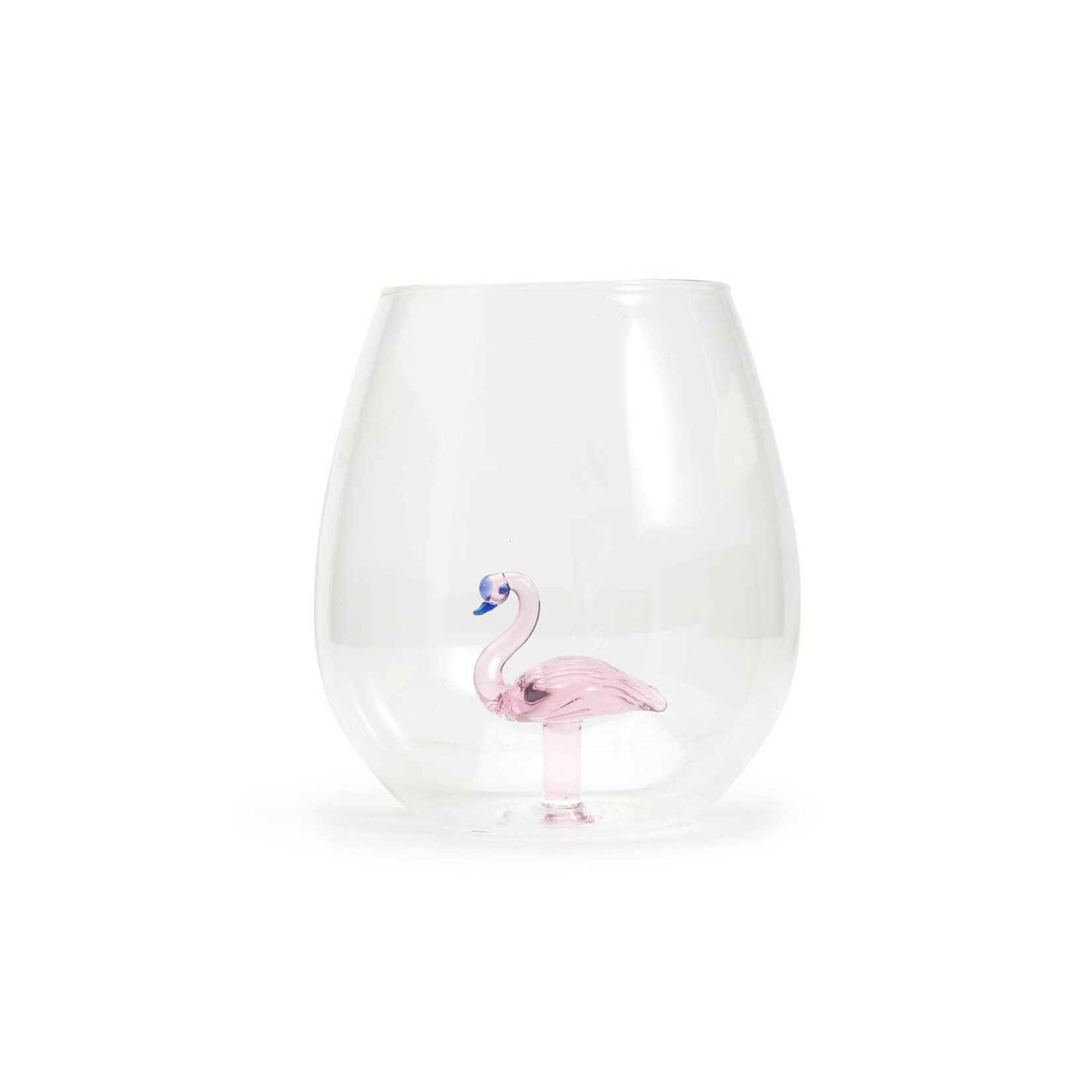 ABBOTT ABBOTT Flamingo Icon Stemless Wine Glass 4.5''