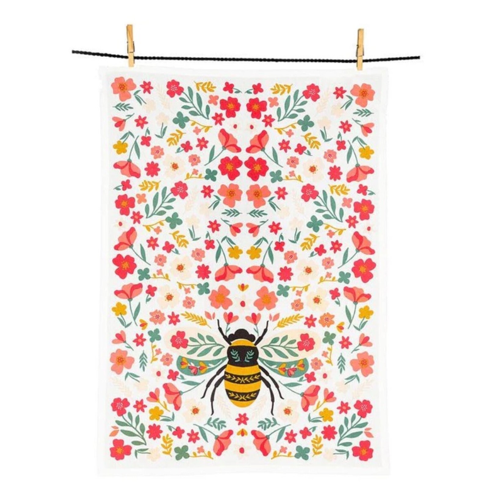 ABBOTT ABBOTT Colorful Floral Bee Tea Towel