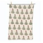 ABBOTT ABBOTT Christmas Tree w/Bows Waffle Tea Towel