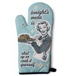 2LEFT The Reluctant Chef Oven Mitt - Tonight's Menu