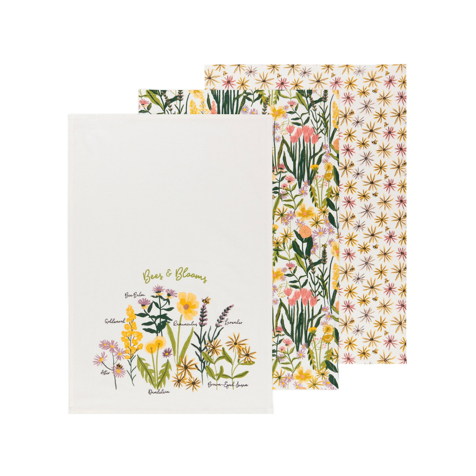 DANICA DANICA Floursack S/3 - Bees & Blooms