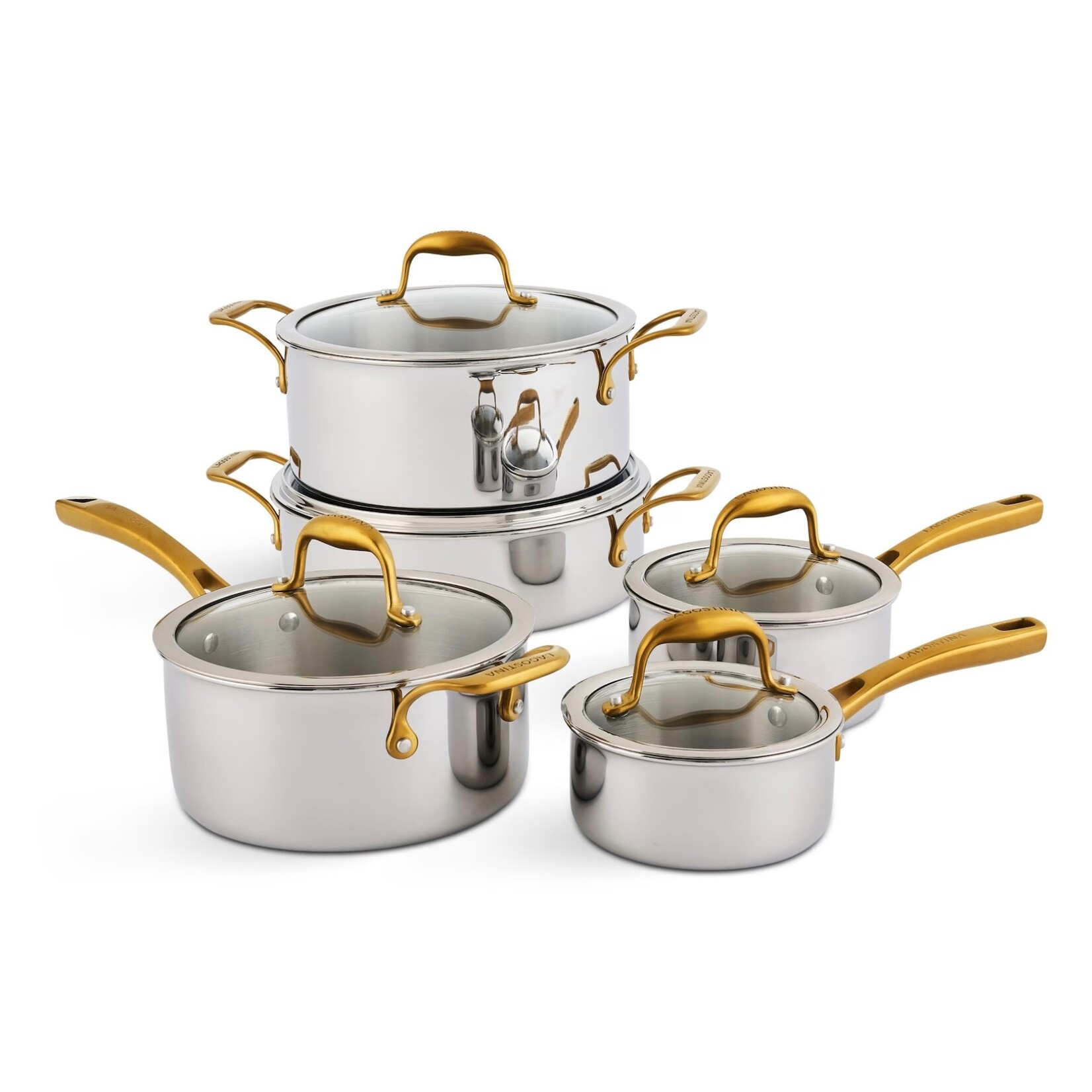 CHUCK HUGHES Cookware Set Stainless 10pc