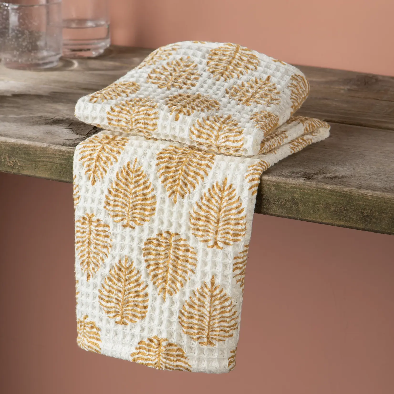 HEIRLOOM HEIRLOOM Tea Towel - Block Print Waffle Arbor