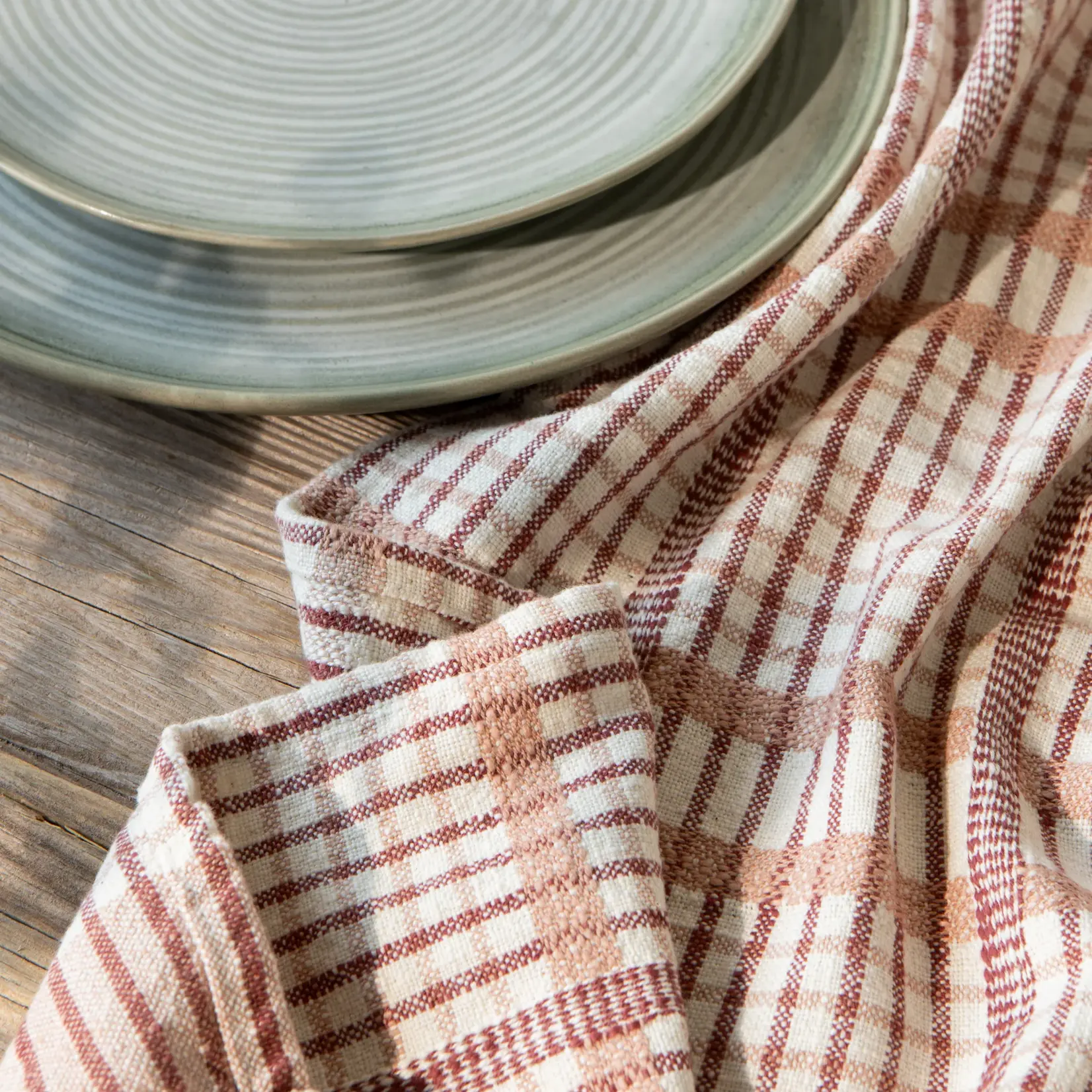 HEIRLOOM HEIRLOOM Tea Towel S/2 - Finley Check Bisque