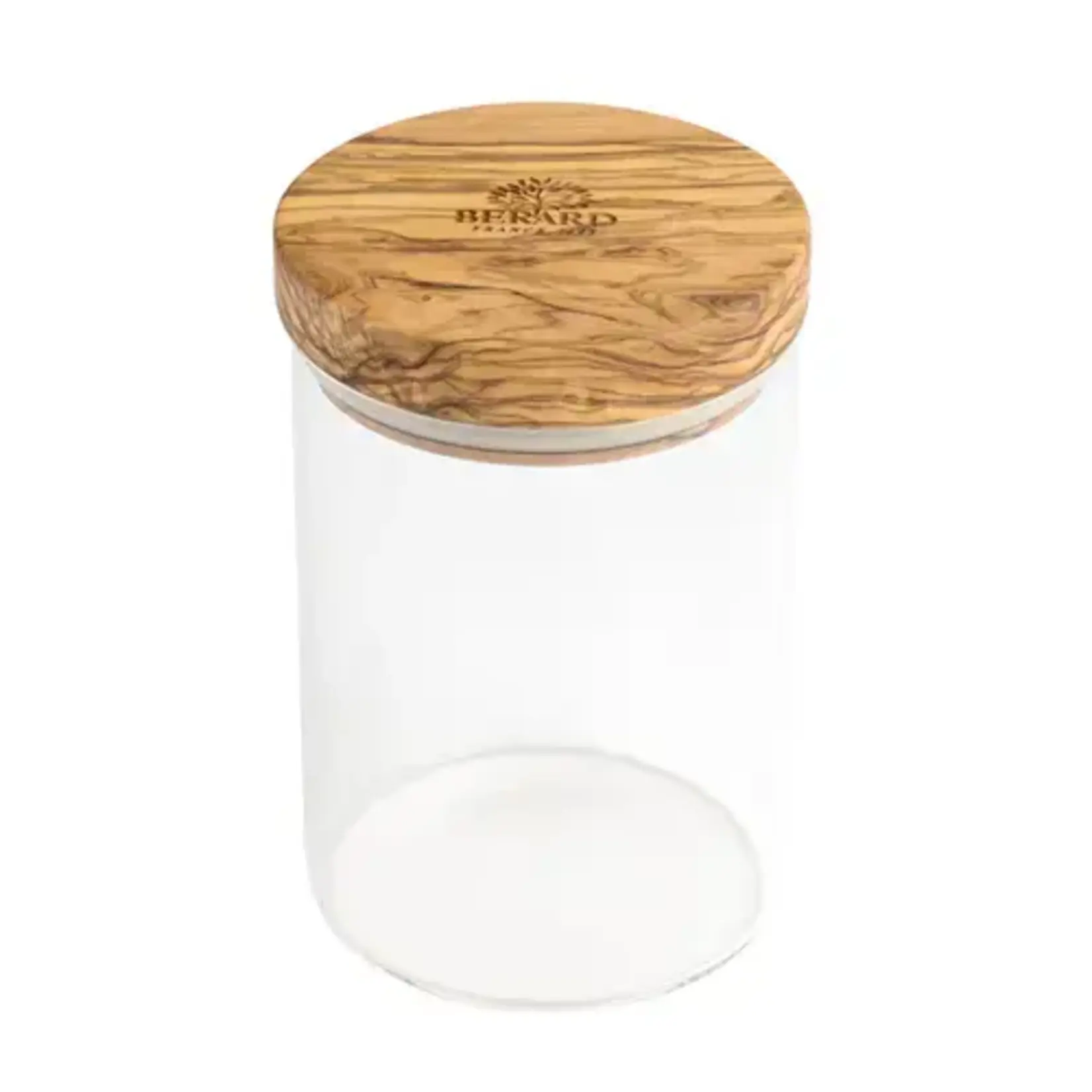 BERARD BERARD Glass Jar w/ Olivewood Lid 20oz