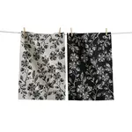 DESIGN HOME Canyon Print Veggies Dishtowel s/2 - Blue Denim