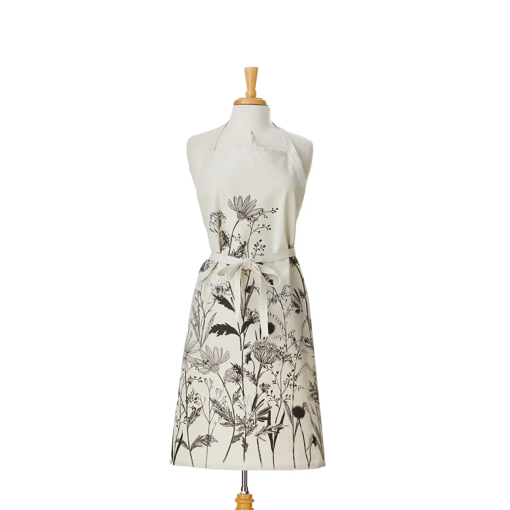 DESIGN HOME Black Botanical Apron