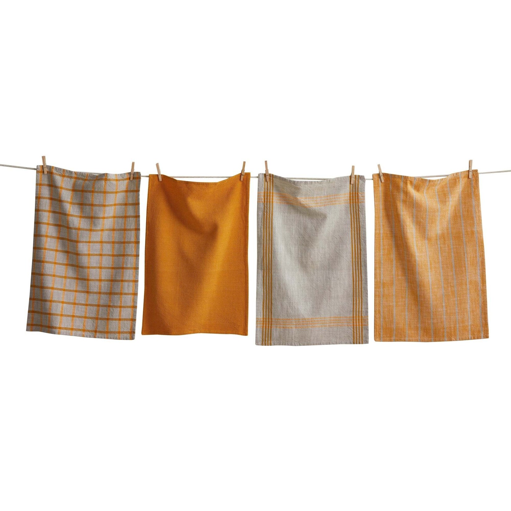DESIGN HOME Canyon Woven Dishtowel s/4 - Ochre