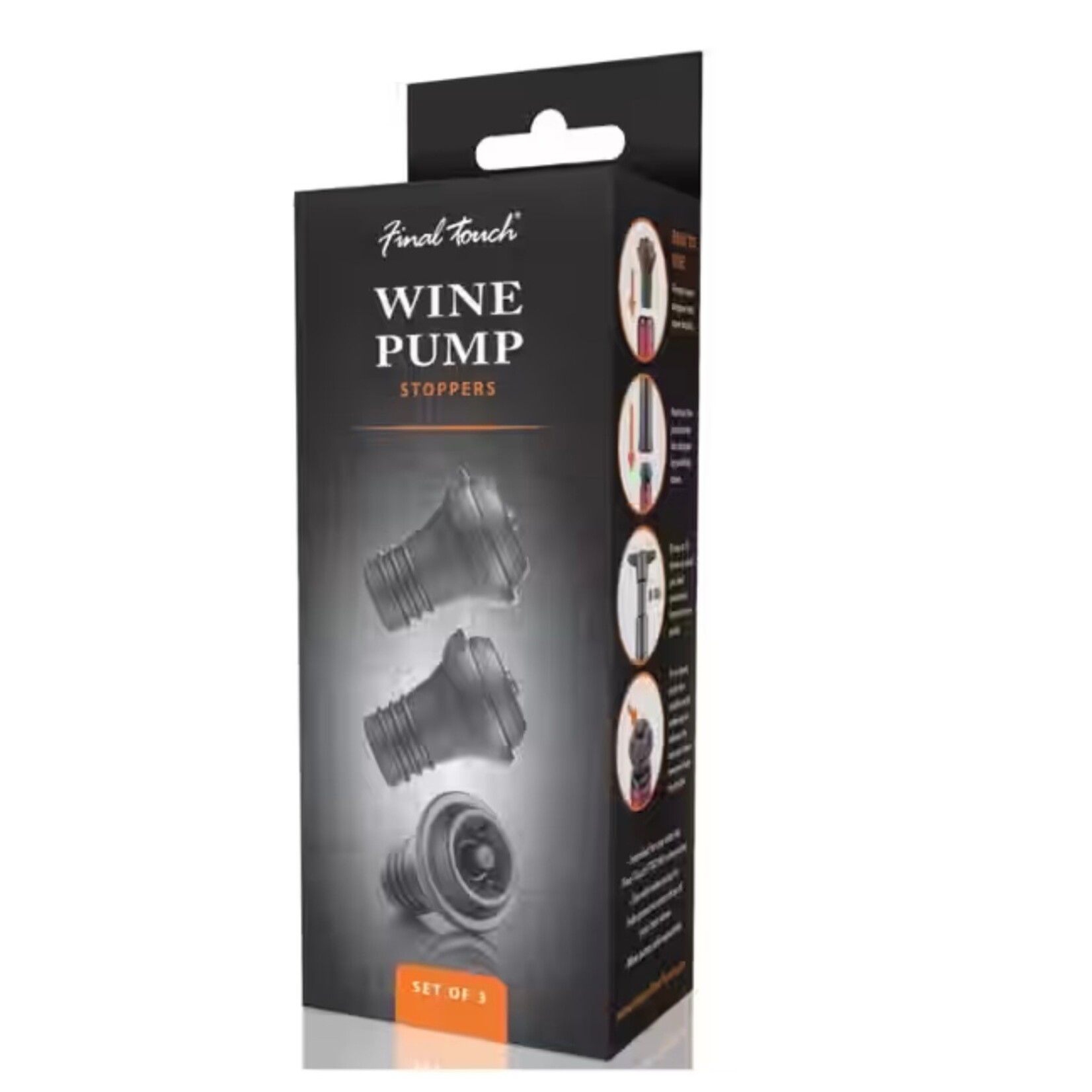 FINAL TOUCH FINAL TOUCH Wine Pump Stoppers s/3