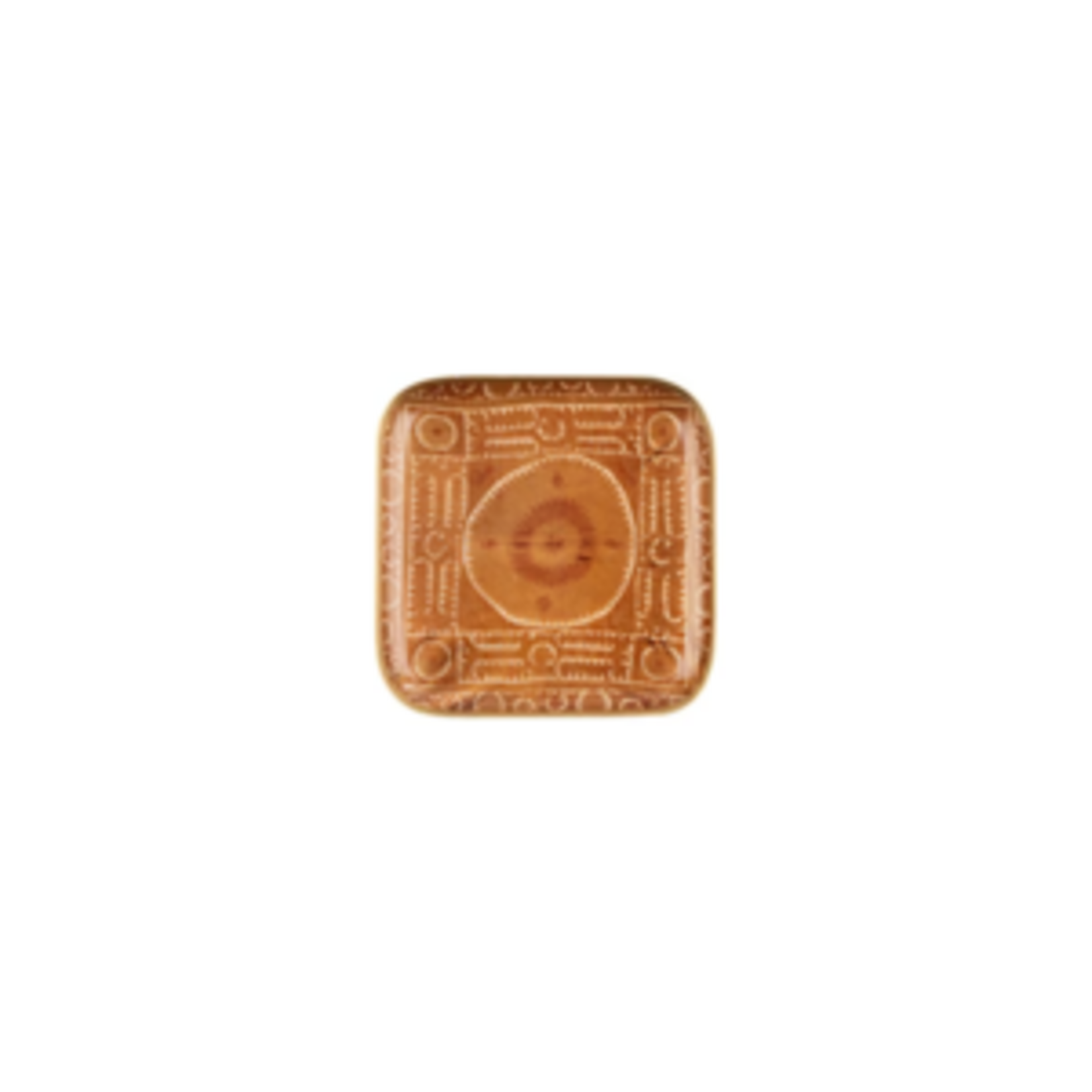 INDABA INDABA Sunset Suzani Square Enamel Tray