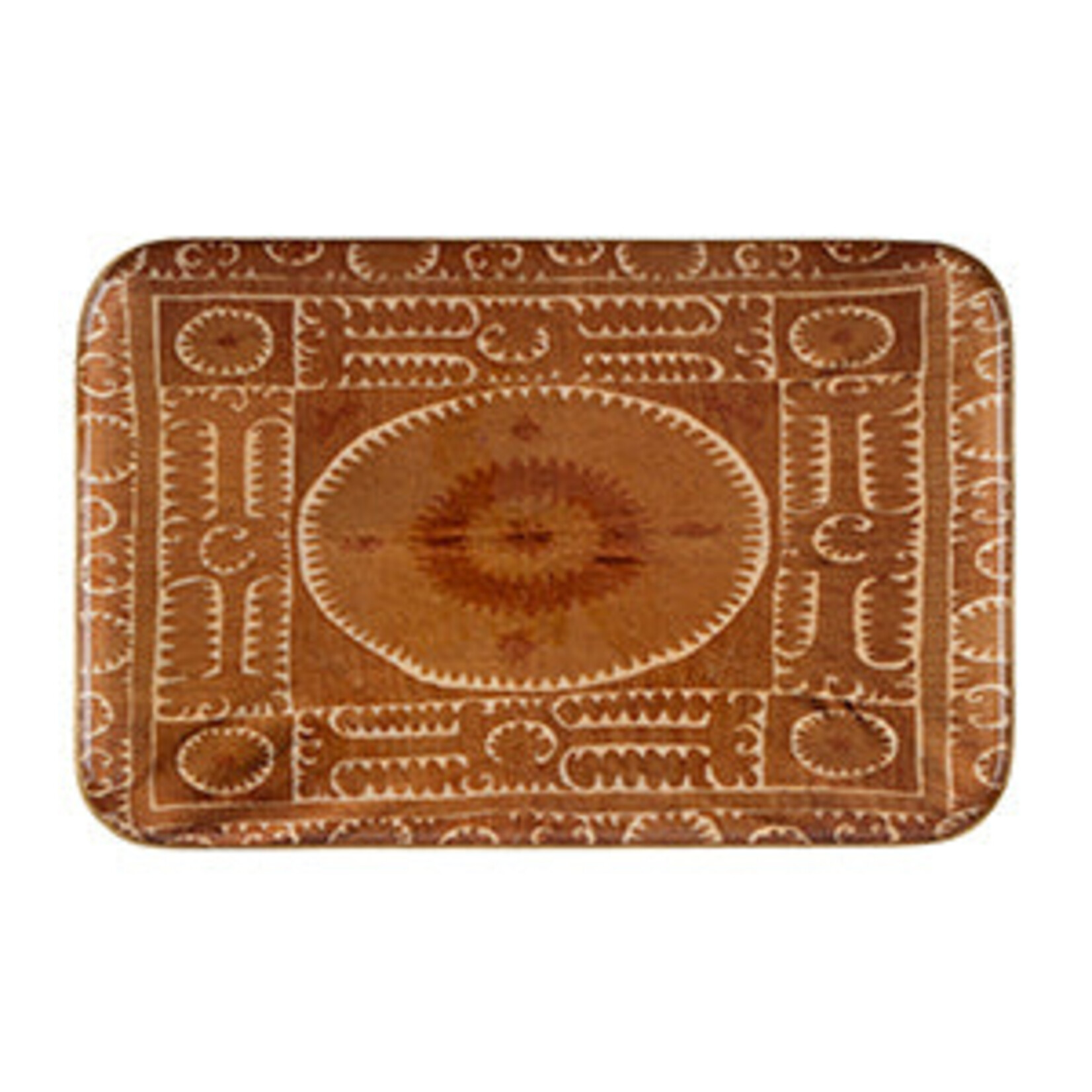 INDABA INDABA Sunset Suzani Rectangle Enamel Tray - Large