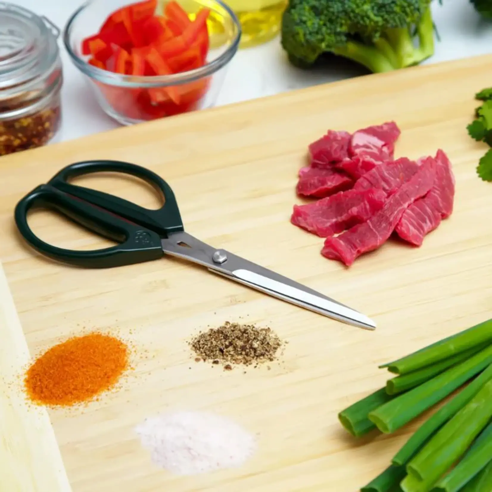 JOYCE CHEN JOYCE CHEN Deluxe Kitchen Scissors - Dark Olive