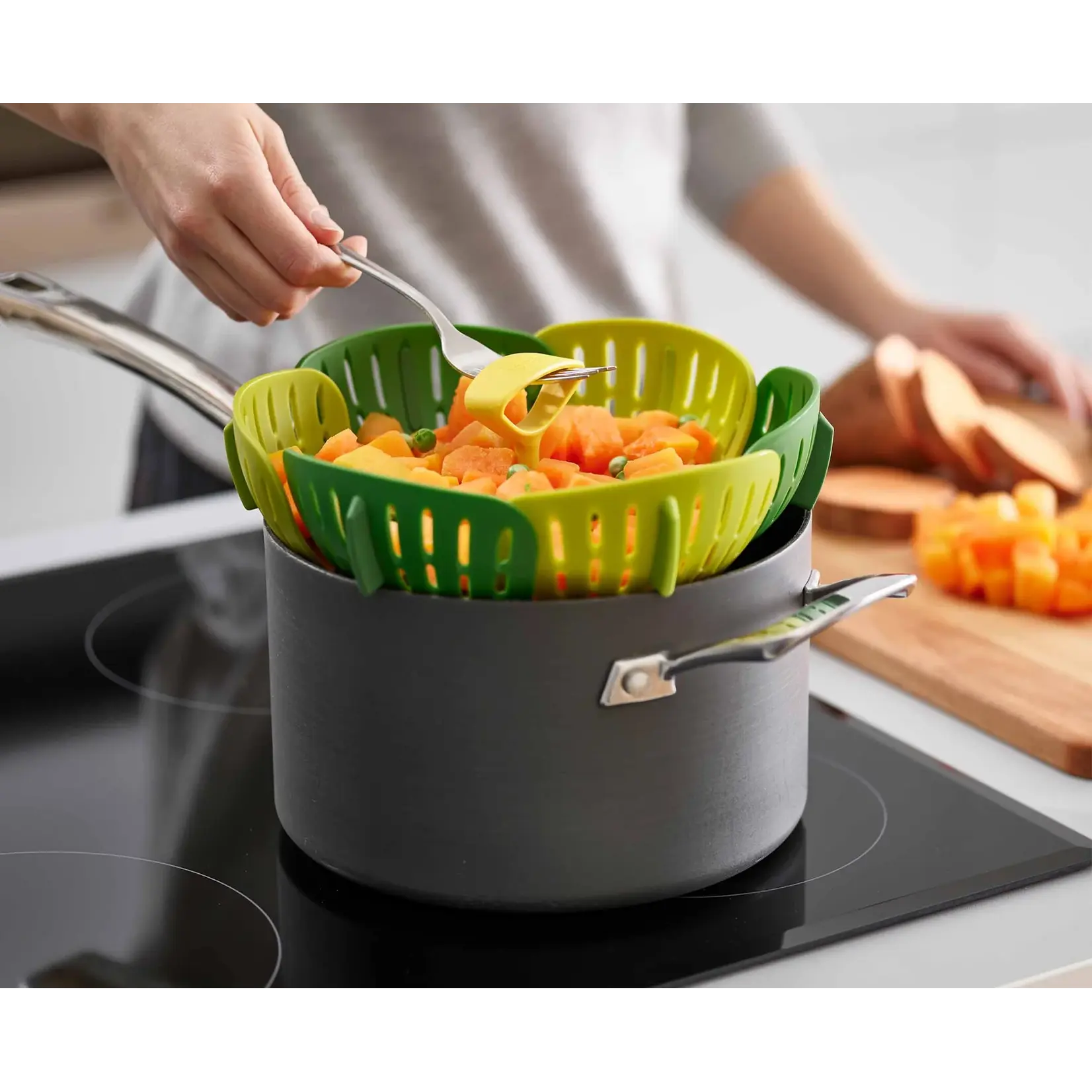 JOSEPH JOSEPH JOSEPH JOSEPH Lotus Plus Steamer - Green